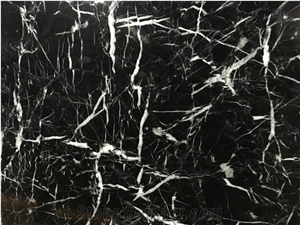 China Nero Marquina Marble More Veins Black Marquina Marble